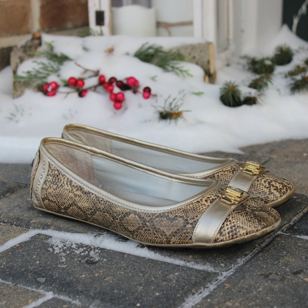 Anne Klein Sport 'Balbina' Snakeskin Flats
